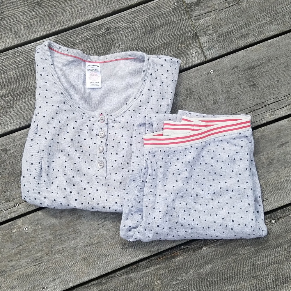Boden Johnnie B Thermal star print long johns/PJs